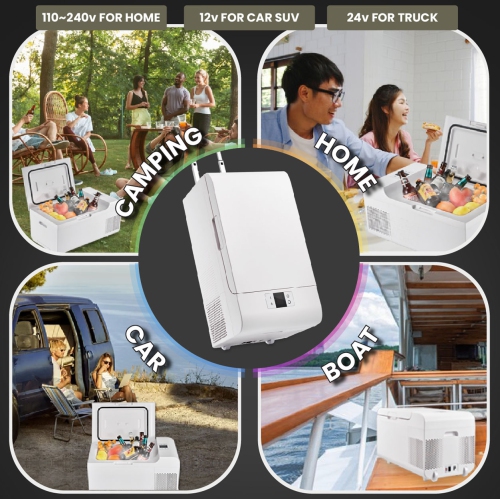 Réfrigérateur à roulettes et congélateur Equator Roulettes portatives Poignée rétractable 0,7 pi3 12/110 V