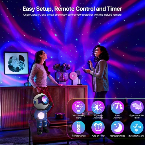 SUMKEA Astronaut Galaxy Projector , Nebulae Light , Blue