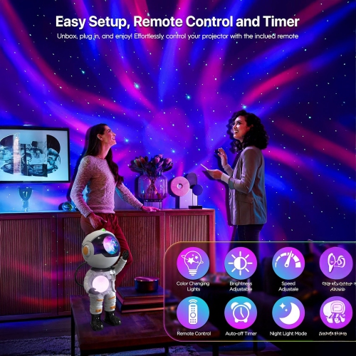 SUMKEA Astronaut Galaxy Projector , Nebulae Light , White
