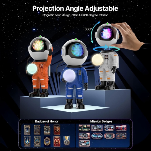 SUMKEA Astronaut Galaxy Projector , Nebulae Light , White