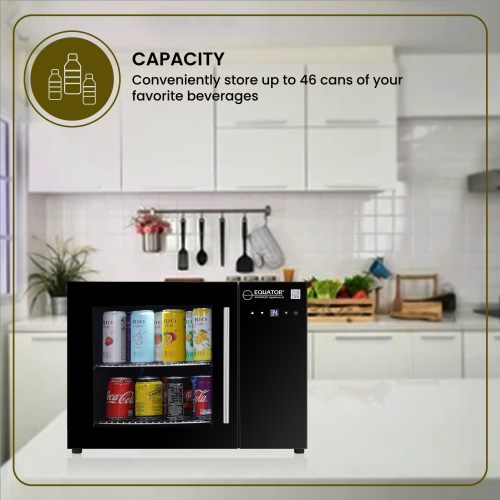 Equator 25in COUNTERTOP Beverage Refrigerator 40 Cans Touch Control 110V