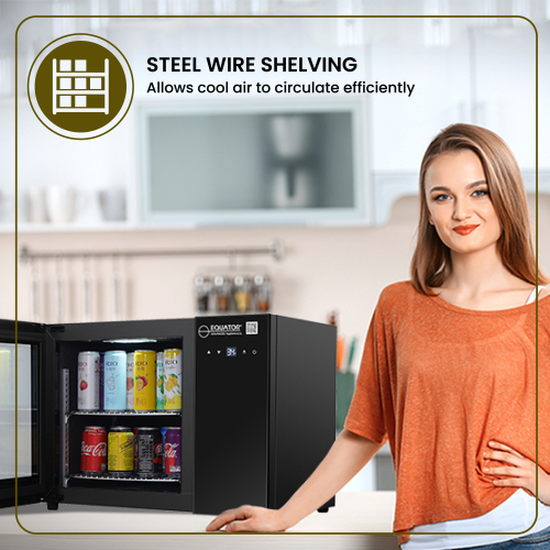 Equator 25in COUNTERTOP Beverage Refrigerator 40 Cans Touch Control 110V