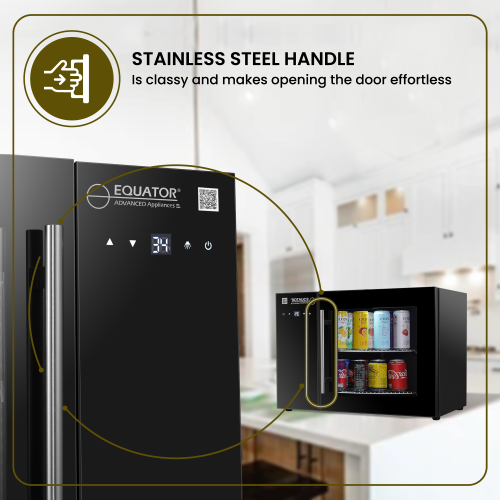 Equator 25in COUNTERTOP Beverage Refrigerator 40 Cans Touch Control 110V