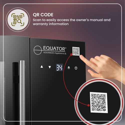 Equator 25in COUNTERTOP Beverage Refrigerator 40 Cans Touch Control 110V