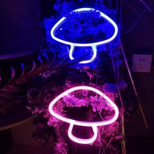 1-pcs Neon Sign, Mushroom Neon Sign LED Neon Light Night Lamp USB Battery Powered Led Neon Light Sign,Valentine's Day Decor, Bedroom, Bars, Shops,