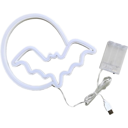 1-pcs Sign Lamp Bat Neon Sign LED Night Lights USB Battery Powered Wall Decoration Indoor Neon Wall Hanging Lamp For Home Bar Party
