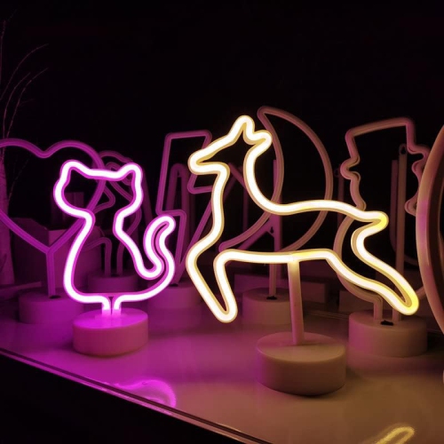1-pcs Neon Night Light,Cat Neon Signs,LED Neon Light Sign with Holder Base,for Home Party Living Room Bedroom Party Children Kids Gifts