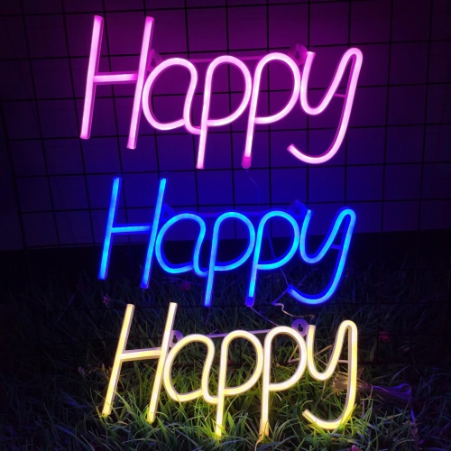 Affiche néon 1 pièces, panneau néon LED lampe de nuit lumière au néon USB Lampe de nuit à DEL alimentée par piles, décoration murale de chambre à