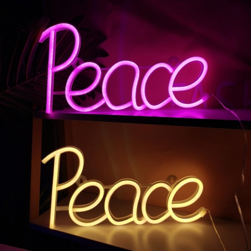 Affiche néon en 1 pièces, panneau néon en forme de tête de vache LED Lampe de nuit USB Lampe de nuit à DEL alimentée par piles, éclairage au néon,