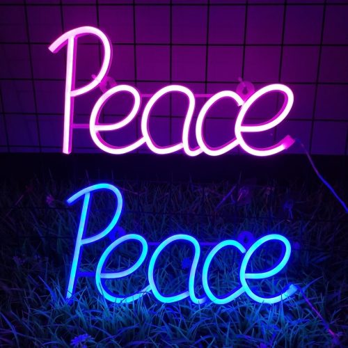 Affiche néon en 1 pièces, panneau néon en forme de tête de vache LED Lampe de nuit USB Lampe de nuit à DEL alimentée par piles, éclairage au néon,