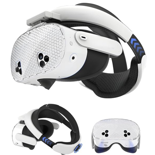 Prime made VR Head Strap Compatible for Quest 3S,Strap Accessories with Head Cushion, Upgarde Elite Strap Comfortable Protective Reduce Pressure –