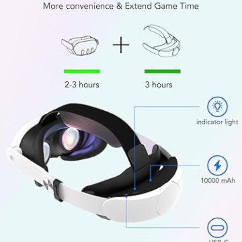 Prime made VR Head Strap Compatible for Quest 3S,Strap Accessories with Head Cushion, Upgarde Elite Strap Comfortable Protective Reduce Pressure –