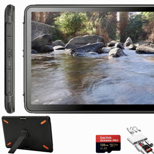 TUTT 12” Touchscreen Rugged Portable Monitor | 5000mAh Battery | Water & Drop Proof | Digital Photo Frame Mode | N1Pro 128GB SanDisk Extreme Pro 200M