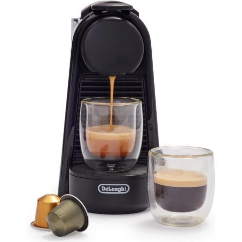 Remis à neuf - Machine à café et à espresso Nespresso Essenza Mini par De'Longhi, 1150&nbsp;watts, 110&nbsp;ml, noir piano