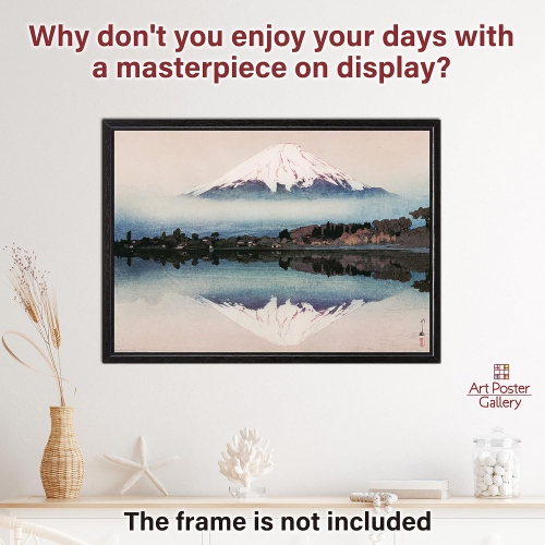 Hiroshi Yoshida « Monte du lac Yamanaka Fuji » Affiche japonaise 16,53 poch×11,69 po/42㎝×29.7㎝(A3)<Papier d'art