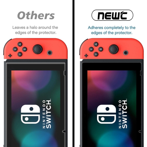 Paquet de 3 protecteurs d'écran pour Nintendo Switch, étuis antirayures, sans bulles