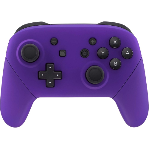 Purple Faceplate Backplate Handles for Nintendo Switch Pro Controller, Soft Touch DIY Replacement Grip