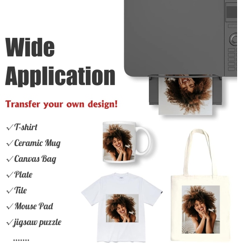 Sublimation Paper 8.5 x 11 inches Letter Size 125gsm 100 Sheets Sublimation Heat Transfer Paper Compatible