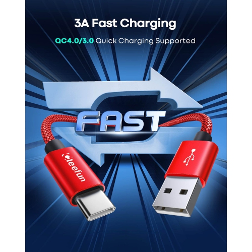 Câble USB-C [6&nbsp;pi, paquet de 5], câble de type C à chargement rapide, câble de chargement rapide USB à USB-C pour iPhone 15 Pro