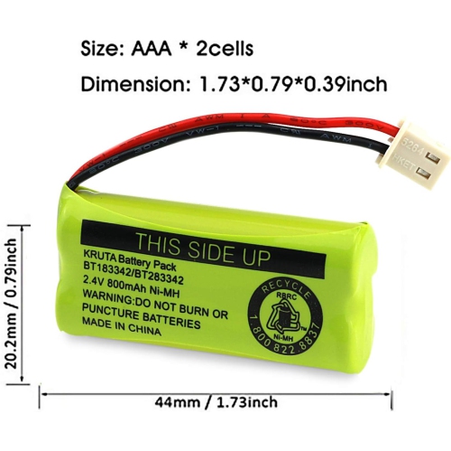 Remplacement y BT162342 / BT262342 BT166342/BT266342 BT183342/BT283342 Compatible avec les modèles sans fil AT&T de Vtech