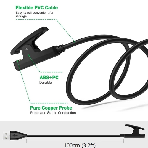 Charger for Garmin Lily 2, USB Charging Cable Cord Charging Dock Charger Stand, 1M