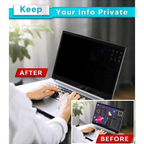 Laptop Privacy Screen 15.6 Inch for Lenovo HP Dell ASUS Acer Msi Samsung - Removable 16:9 Aspect Privacy Protector