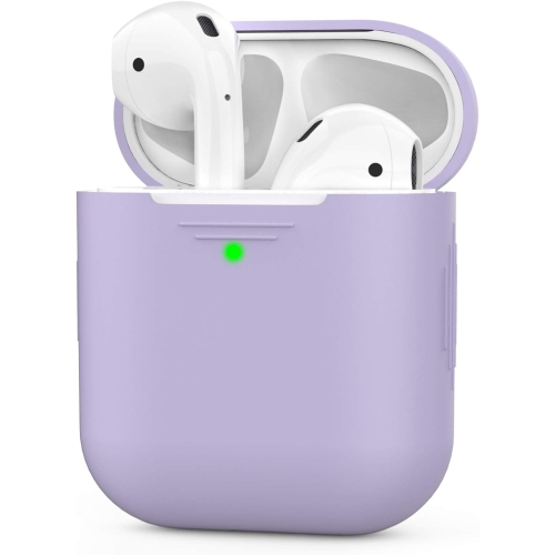 AHASTYLE  Silicone Case Cover [Front Visible] Compatible With Airpods 2 (2019) (Lavender)