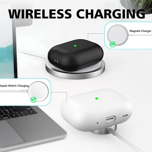 Silicone Case Compatible with AirPods Pro 2nd Generation Cover AirPods Pro 2 Case with Magnetic Anti-Lost Strap