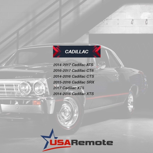 Porte-clés Porte-clés Porte-clés Étui et pavé de télécommande intelligent convenant aux ATS, CT6, CTS, SRX, XT5 de Cadillac XTS