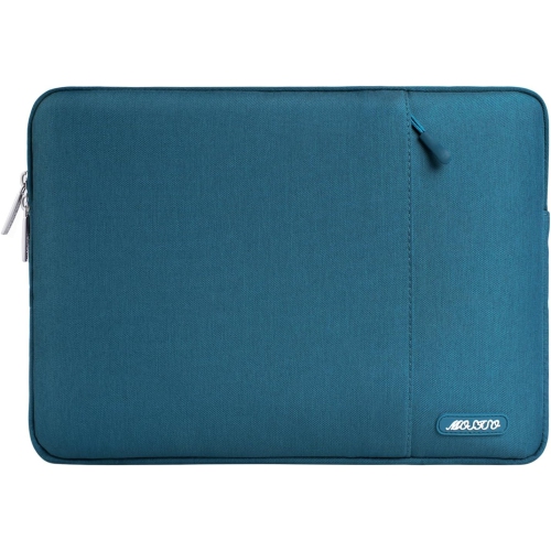 MOSISO  Laptop Sleeve Bag Compatible With Laptop 16 Inch, Polyester Vertical Case With Pocket, Deep In Teal