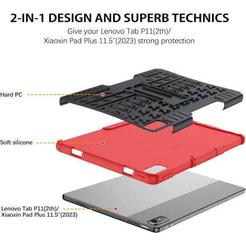 for Lenovo Tab P11 2nd Gen Case, Xiaoxin Pad Plus 2023 Case, Heavy Duty Soft TPU Tablet Case