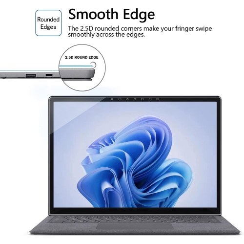 Tempered Gl Screen Protector for rosoft Surface Laptop 6 /5/4/3(15 inch), Easy Installation, Scratch