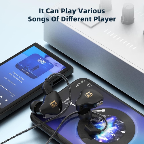 KBEAR KS1 Écouteurs intra-auriculaires moniteur Super B avec fil, écouteurs IEM à son cristallin, bruit haute résolution