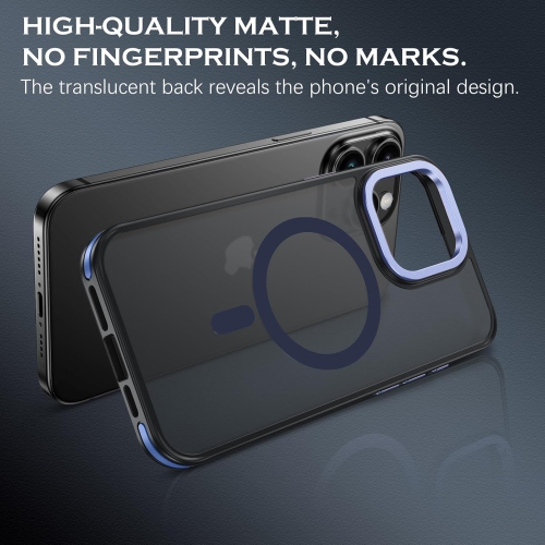 Magnetic for iPhone 15 Pro Max Case, Phone Case iPhone 15 Pro Max [Compatible with MagSafe] Translucent Matte