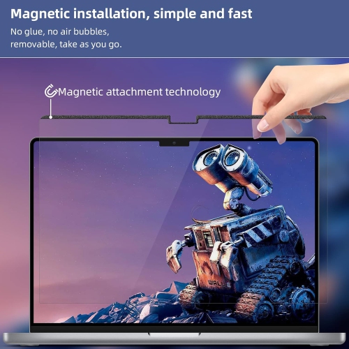 Magnetic Privacy Screen Protector Compatible with MacBook Pro 14 InchM1 A2442/M2 A2779/M3 A2992 A2918,