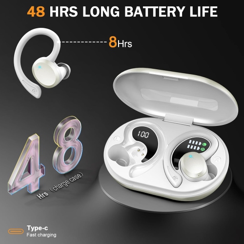 Earbuds, Headphones with HD , HiFi Stereo Noise Canceling Earbud, 48H Bluetooth 5.3 Headphones