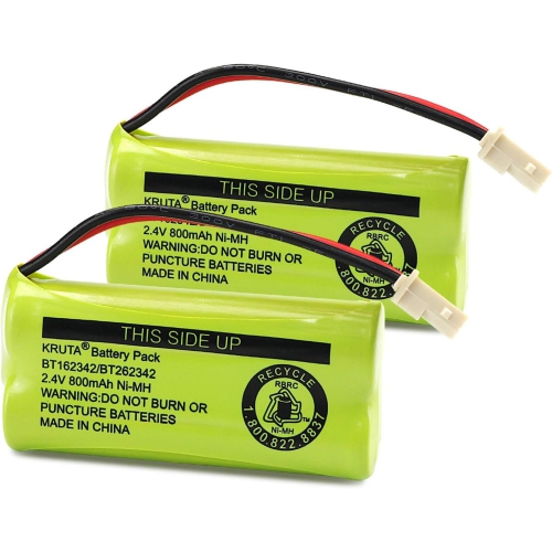 BT162342 BT262342 2.4V 800mAh Ni-MH Cordless Phone y Pack, Also Compatible with BT183342 BT283342 AT&T