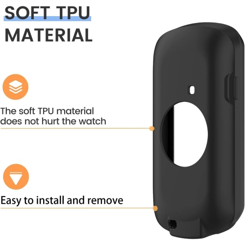 Case for Garmin Edge 1040/Edge 1040 Solar + Screen Protector, Shock-Absorption Scratch Resistant Flexible