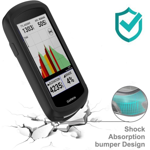 Case for Garmin Edge 1040/Edge 1040 Solar + Screen Protector, Shock-Absorption Scratch Resistant Flexible
