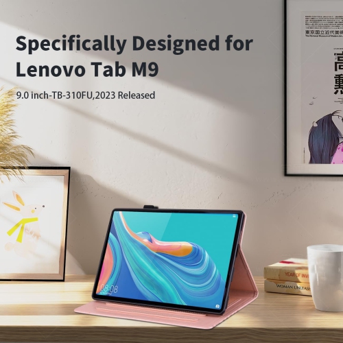 Case for Lenovo Tab M9 9.0 inch with TPU Soft Shell & Premium PU Leather,Multiple Viewing Angles