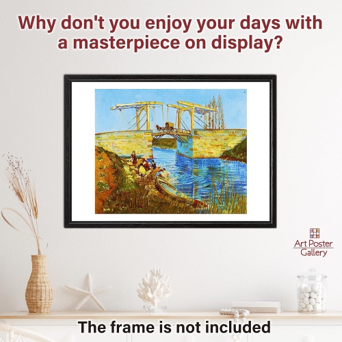 Vincent Van Gogh “Langlois Bridge at Arles with Women Washing” Poster 16.53inch×11.69inch/42㎝×29.7㎝(A3)【Made in