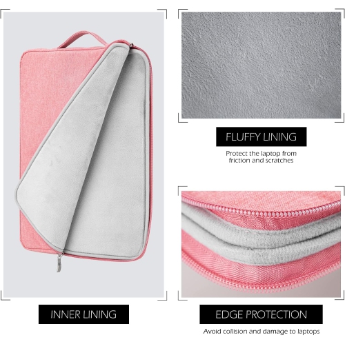 aYoung 15 Inch Laptop Sleeve Case Protective Bag with Front Pocket Retractable Handle Computer Carrying Case