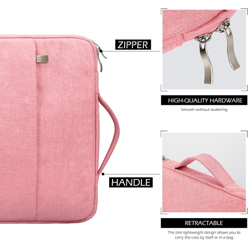 aYoung 15 Inch Laptop Sleeve Case Protective Bag with Front Pocket Retractable Handle Computer Carrying Case