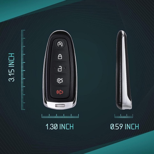 Smart Keyless Remote Key Fob Shell Compatible with Ford Explorer Escape Key Fob Replacement for Ford Flex Edge Focus