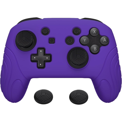 PLAYVITAL  Samurai Edition Ergono Silicone Skin Protective Case for Nintendo Switch Pro Controller, Soft Anti-Slip