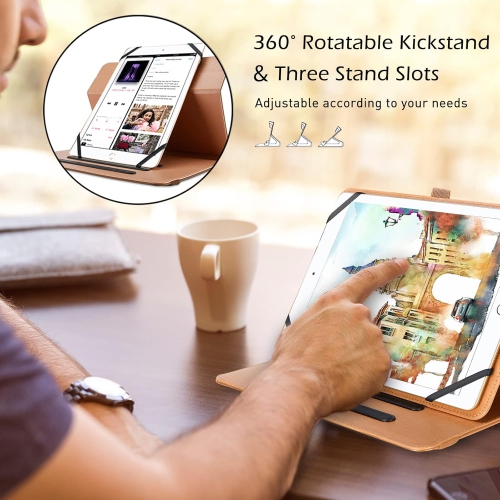 9-10.1 Inch Universal Tablet Case, Protective Cover Stand Folio Case for 9" 10" 10.1" Android Touchscreen