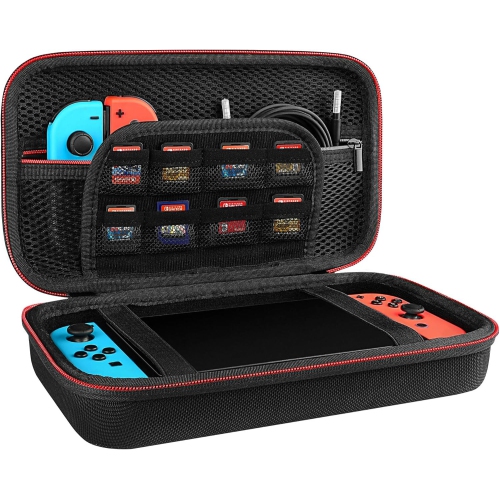 UltraShell Carrying Case Compatible with Nintendo Switch Console, Protective Travel Bag with Space for Cable,