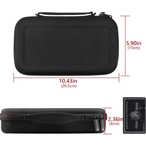 UltraShell Carrying Case Compatible with Nintendo Switch Console, Protective Travel Bag with Space for Cable,
