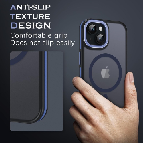 Magnetic for iPhone 15 Case, Phone Case iPhone 15 [Compatible with MagSafe] Translucent Matte TPU Anti-Slip
