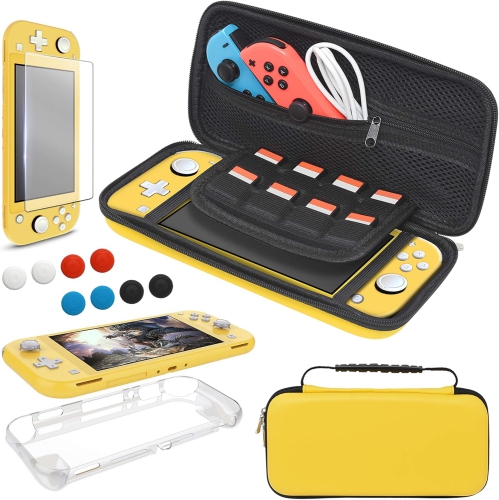 4 in 1 Accessories Kit Compatible with Nintendo Switch Lite, Travel Bag, Carrying Case & Protective Case &